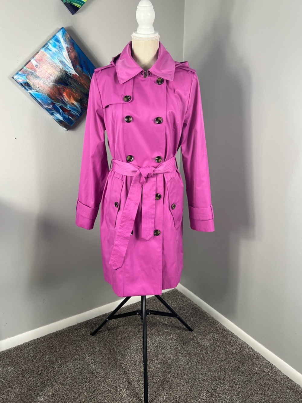 London Fog Rain Trench Coat. Sz M